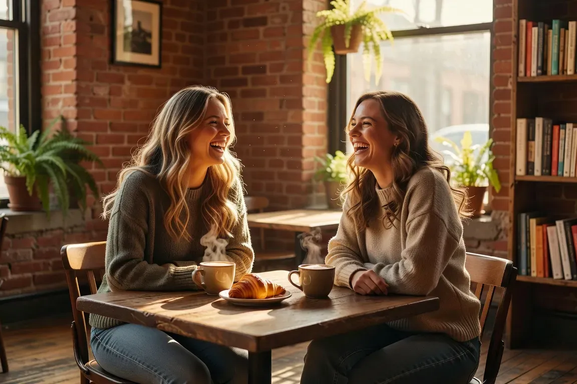 Two women in Montreal partageant un caf&eacute; dans un &eacute;tablissement LGBT-friendly