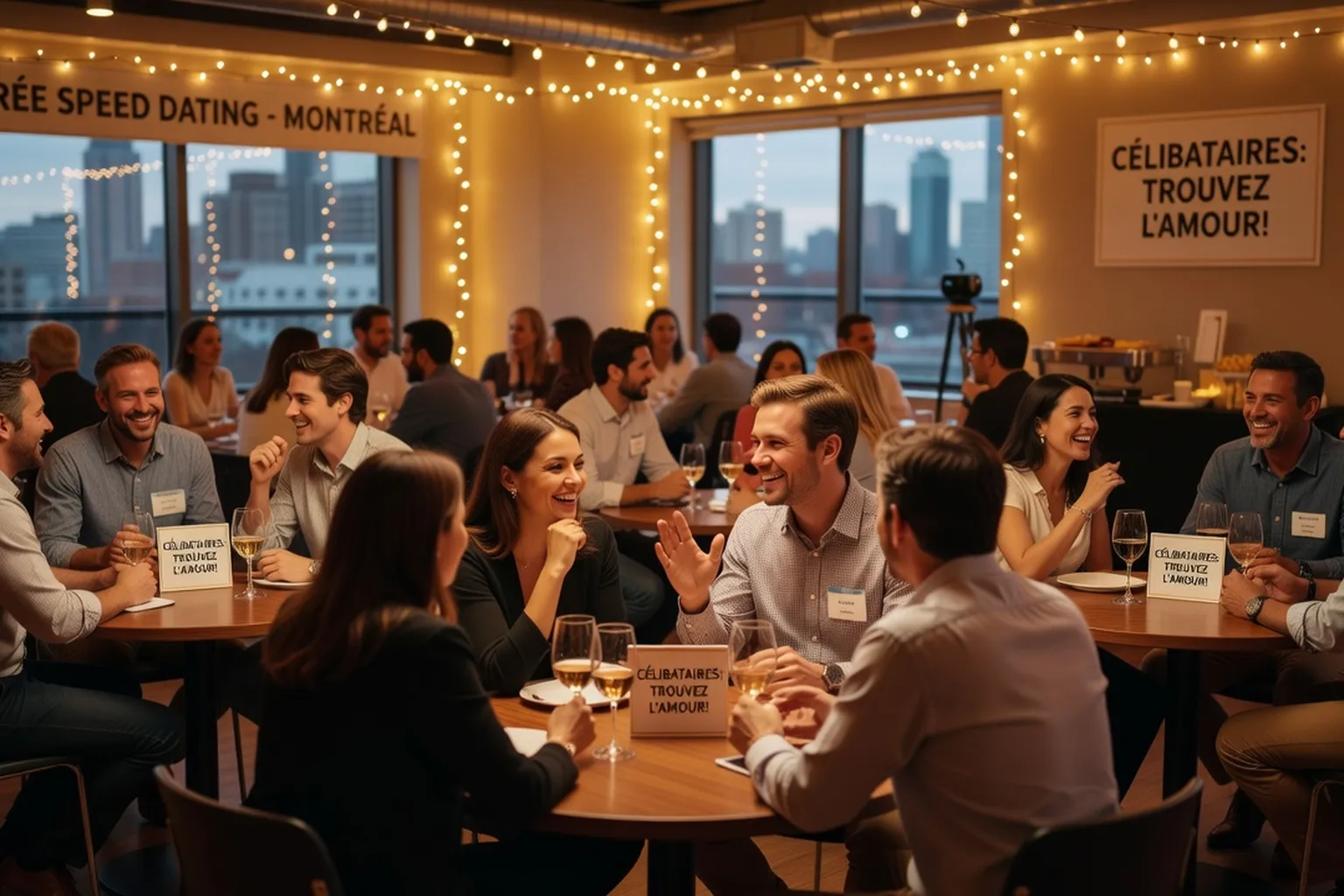Soirée speed dating animée à Montréal en 2026
