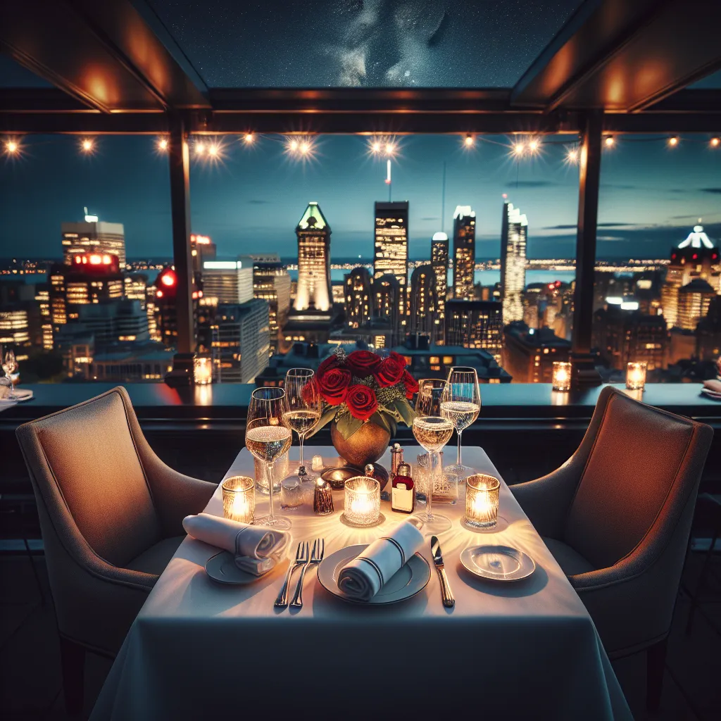 Couple heureux se promenant dans le Vieux-Montr&eacute;al au coucher du soleil