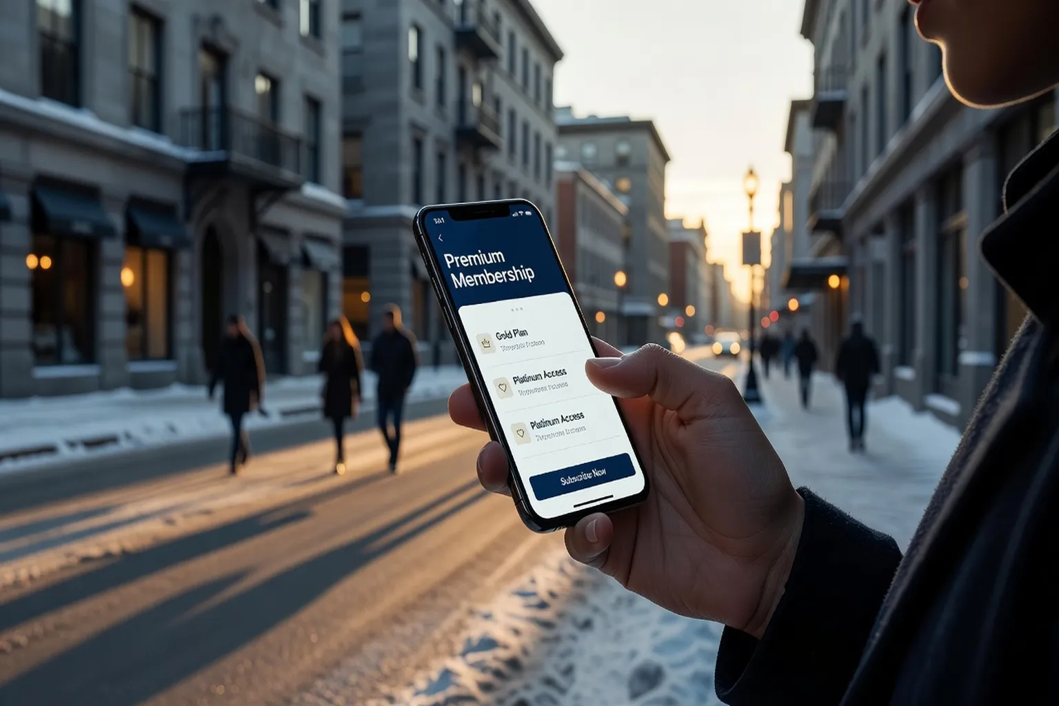 Personne examinant les tarifs d'un abonnement premium de site de rencontre au Québec